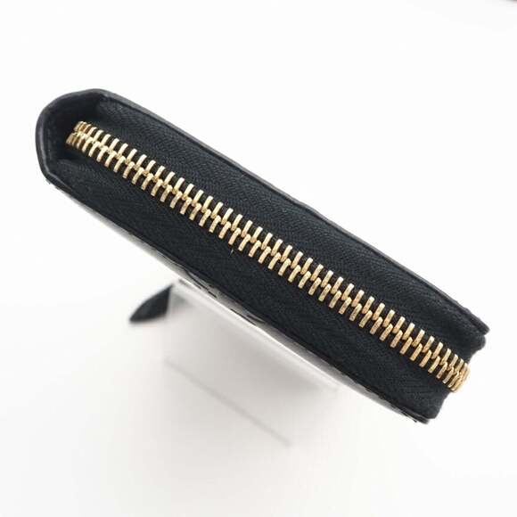 GUCCI GG Leather Zip-Around Wallet 795176 Black Men's Long